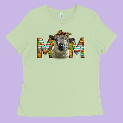 Hampshire Sheep Mom Mother's Day Ladies Tee Designed By Lillyallendesigns
