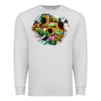 Dove Grey Texas Map Sunflower Cactus Serape Premium Sweatshirt - RanaPortraitStore