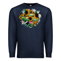 Navy Texas Map Sunflower Cactus Serape Premium Sweatshirt - RanaPortraitStore