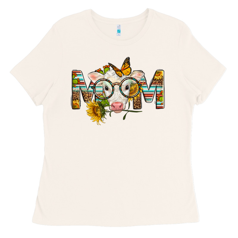 Western Baby Calf Mom With Sunflower Mother's Day Ladies Tee by LillyAllenDesigns | Teevron