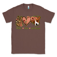 Chestnut Peace Love Jack Russel Classic Tee - Jasminsmagicworld