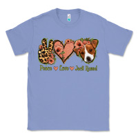 Colony Blue Peace Love Jack Russel Classic Tee - Jasminsmagicworld