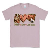 Lilac Peace Love Jack Russel Classic Tee - Jasminsmagicworld
