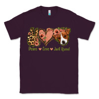 Plum Peace Love Jack Russel Classic Tee - Jasminsmagicworld