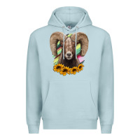 Blue Mist Colorodo Bighorn Sheep Premium Hoodie - Jasminsmagicworld