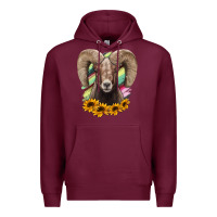 Burgundy Colorodo Bighorn Sheep Premium Hoodie - Jasminsmagicworld