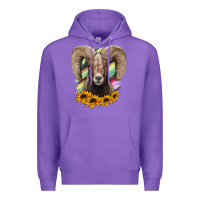 Purple Colorodo Bighorn Sheep Premium Hoodie - Jasminsmagicworld