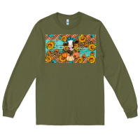 Army Green Fall cow Long Sleeve Tee - Artiststas