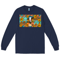 Navy Fall cow Long Sleeve Tee - Artiststas
