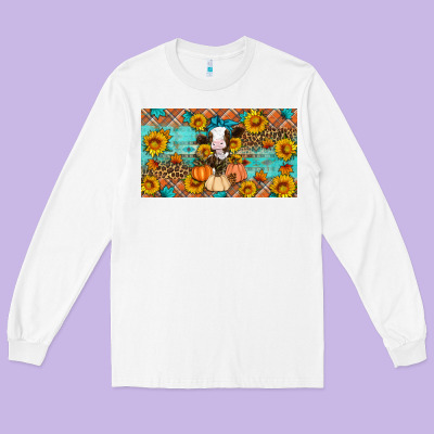 Fall Cow Long Sleeve Tee Designed By Artiststas