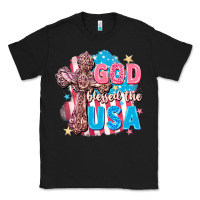 Black God Blessed the USA Classic Tee - FaDigitalArtStudio