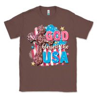 Chestnut God Blessed the USA Classic Tee - FaDigitalArtStudio