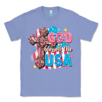 Colony Blue God Blessed the USA Classic Tee - FaDigitalArtStudio