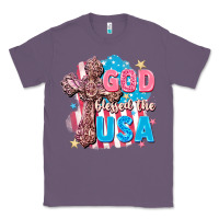Lavender God Blessed the USA Classic Tee - FaDigitalArtStudio