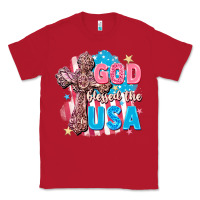 Red God Blessed the USA Classic Tee - FaDigitalArtStudio