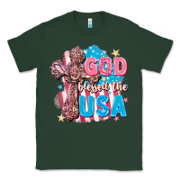 Sports Green God Blessed the USA Classic Tee - FaDigitalArtStudio