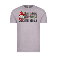 Vintage Zinc just a girk who loves christmas Vintage Tee - CowhideDigitalArt