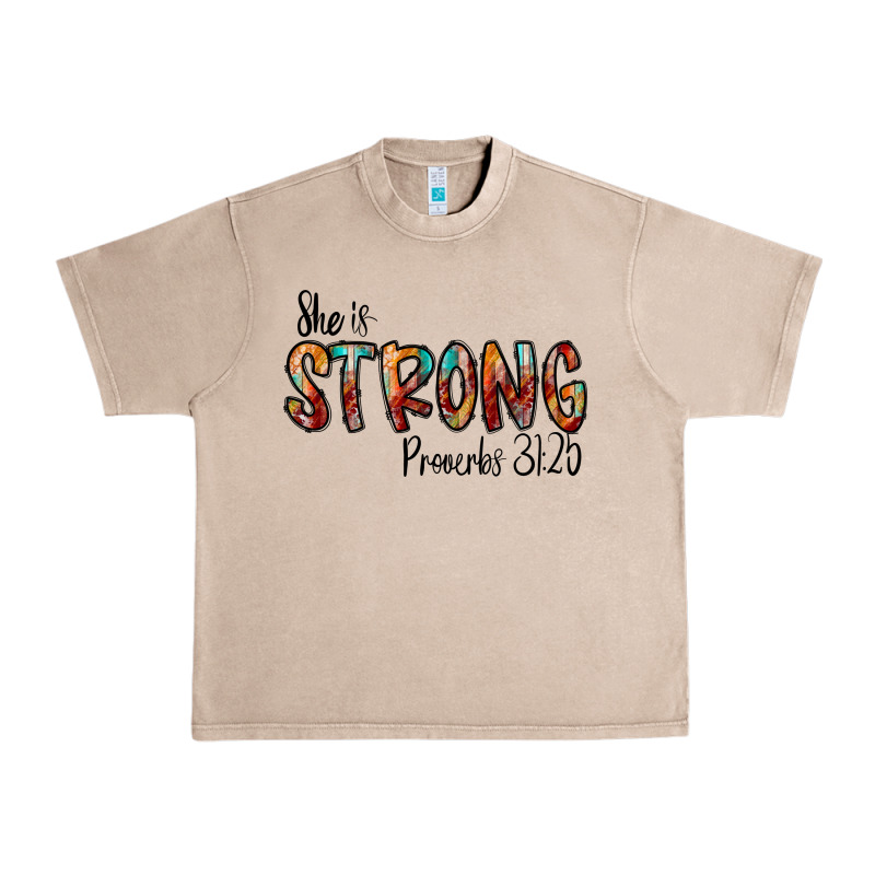 She Is Strong Provebs Urban Heavy Tee by CowhideDigitalArt | Teevron