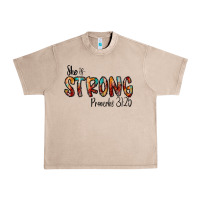 French Oak she is strong provebs Urban Heavy Tee - CowhideDigitalArt