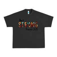 Pigment Black she is strong provebs Urban Heavy Tee - CowhideDigitalArt