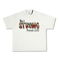 Pistachio she is strong provebs Urban Heavy Tee - CowhideDigitalArt