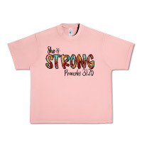 Salmon she is strong provebs Urban Heavy Tee - CowhideDigitalArt