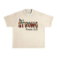 Sandshell she is strong provebs Urban Heavy Tee - CowhideDigitalArt