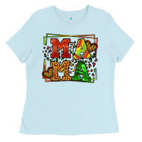 Baby Blue juneteenth leopard frame mama Mother's Day Ladies Tee - LillyAllenDesigns