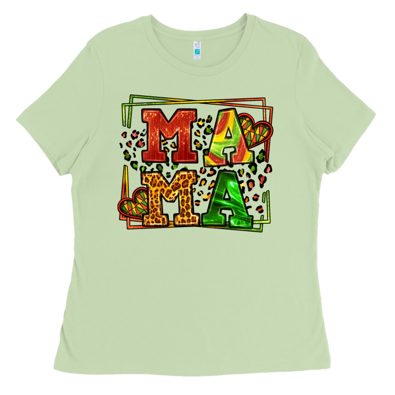 Juneteenth Leopard Frame Mama Mother's Day Ladies Tee by LillyAllenDesigns | Teevron