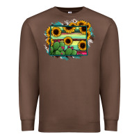 Chestnut Wyoming Map Sunflower Cactus Serape Premium Sweatshirt - RanaPortraitStore
