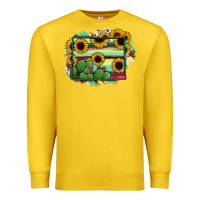Lemon Wyoming Map Sunflower Cactus Serape Premium Sweatshirt - RanaPortraitStore