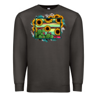 Smoke Wyoming Map Sunflower Cactus Serape Premium Sweatshirt - RanaPortraitStore