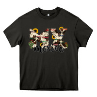 Asphalt mexico state cowhide serape cactus Heavy Core Tee - RanaPortraitStore