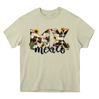 Mossy mexico state cowhide serape cactus Heavy Core Tee - RanaPortraitStore