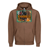 Chestnut thanksgiving turkey gobble with background Zipper Hoodie - RanaPortraitStore