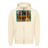 Sandshell thanksgiving turkey gobble with background Zipper Hoodie - RanaPortraitStore