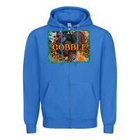 True Royal thanksgiving turkey gobble with background Zipper Hoodie - RanaPortraitStore