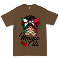 Cacao mexican mamacita messy bun Premium Tee - BundleAndBundleShop