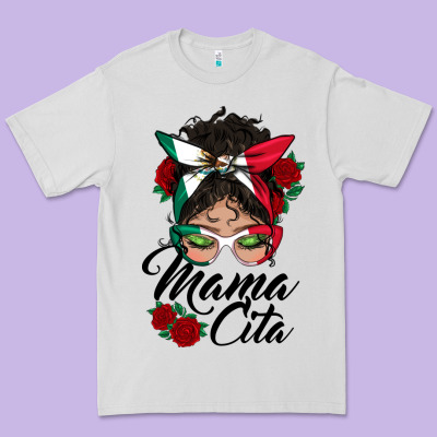 Mexican Mamacita Messy Bun Premium Tee Designed By Bundleandbundleshop