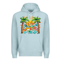 Blue Mist summer waves and sun Premium Hoodie - BarkalooDesign