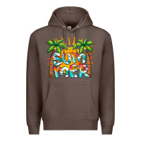 Coffee summer waves and sun Premium Hoodie - BarkalooDesign