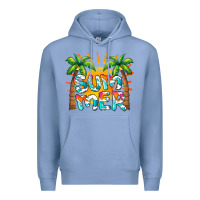 Colony Blue summer waves and sun Premium Hoodie - BarkalooDesign