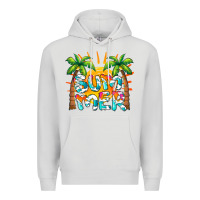 Dove Grey summer waves and sun Premium Hoodie - BarkalooDesign