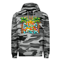 Slate Camo summer waves and sun Premium Hoodie - BarkalooDesign
