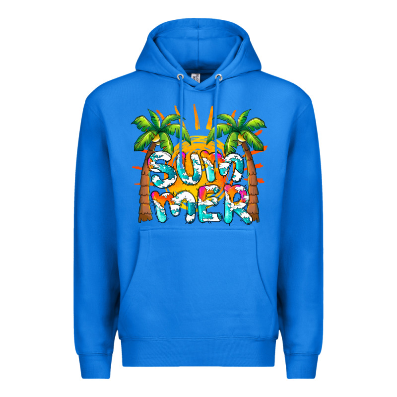 Summer Waves And Sun Premium Hoodie by BarkalooDesign | Teevron