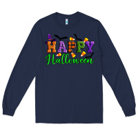 Navy Happy halloween Long Sleeve Tee - Artiststas