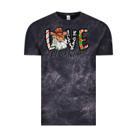 Cloud Black Love Christmas Santa Vintage Tee - CowhideDigitalArt