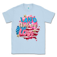 Dusty Blue Merica leopard lightning bolt Classic Tee - FaDigitalArtStudio