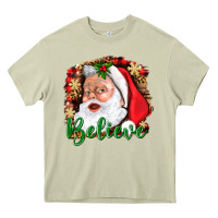 Mossy Believe And Santa Heavy Core Tee - BundleAndBundleShop