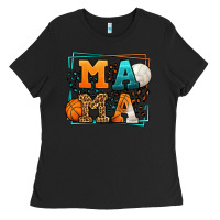 Black Basketball and Volleyball mama Mother's Day Ladies Tee - LillyAllenDesigns